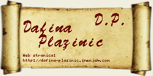 Dafina Plazinić vizit kartica